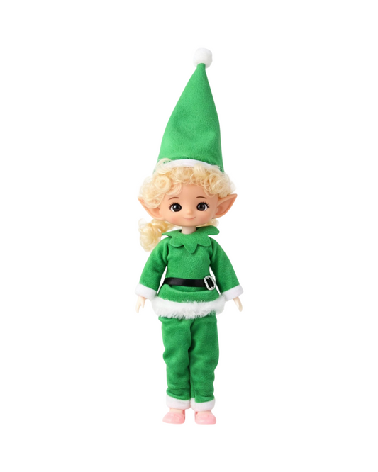 Cute New Style Standing Holiday Elf Festive Christmas Decoration with Design Accents