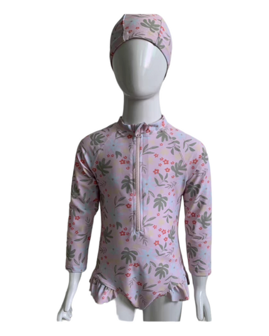 Girls' Angelic Swimsuit with cap Set