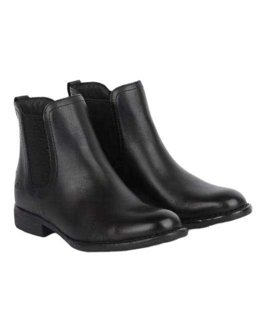Black Leather Ankle Boots