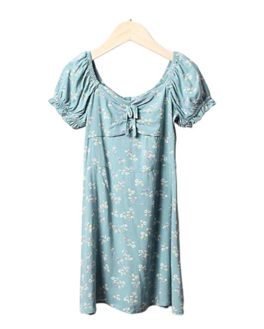 Rumi Blue with white patterns Dress