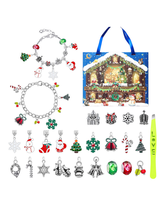 Christmas Bracelet Sets with Festive Charms