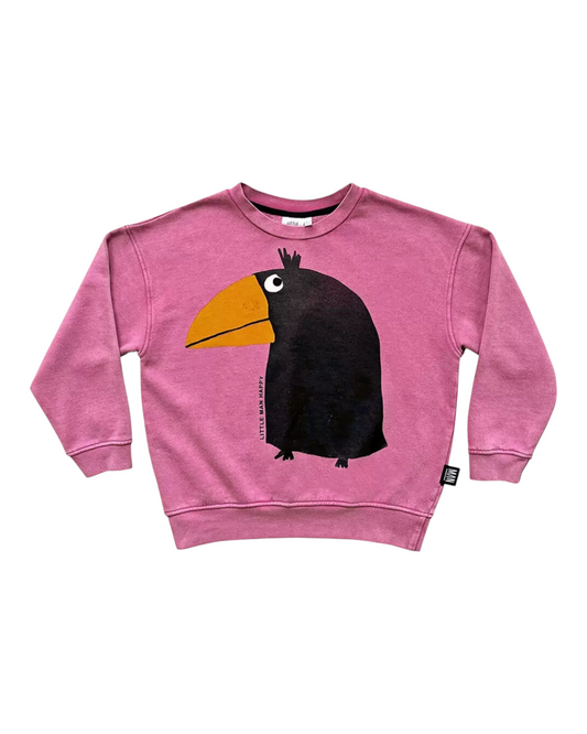 Pink Sweater with Bird Design