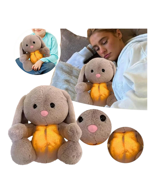 4 Models Musical Plush Rabbit Toy Breathing Soothing Plush Stuffed Doll Singing