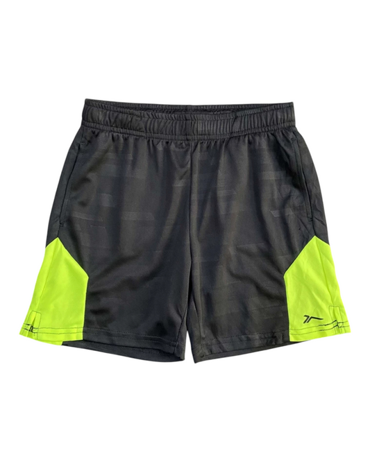 Black Shorts with Green Accents