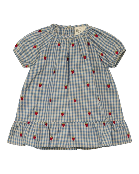 Plaid with Strawberry Pattern Dress