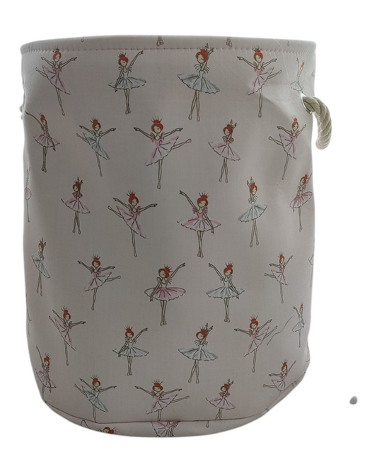 Pink Ballet Patterned Storage Baskets