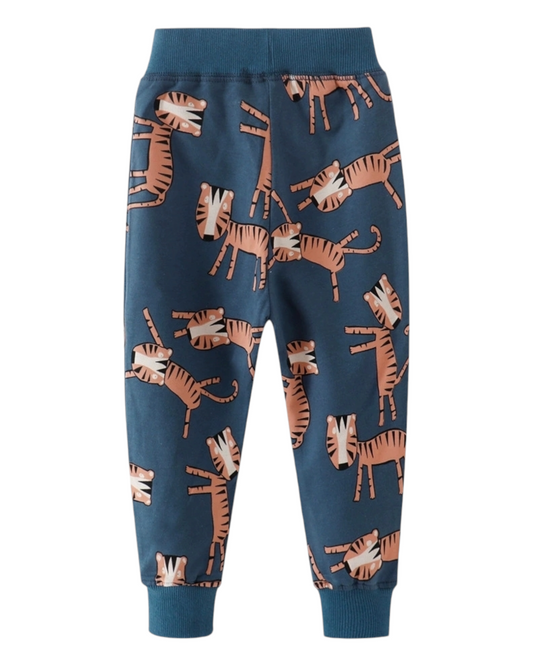 Track Pants with Tiger Pattern