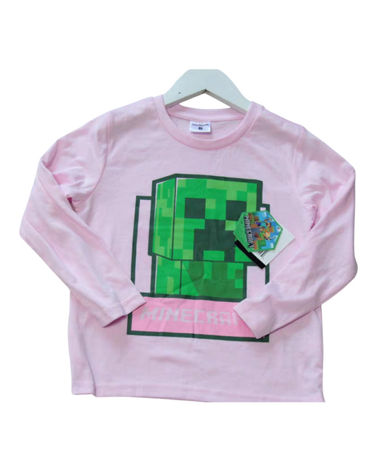 Minecraft Creeper Graphic Long Sleeve Top