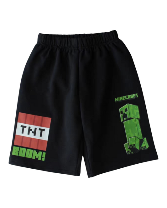 Black Minecraft Boys' Shorts
