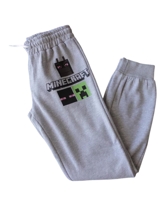 Grey Minecraft track pants