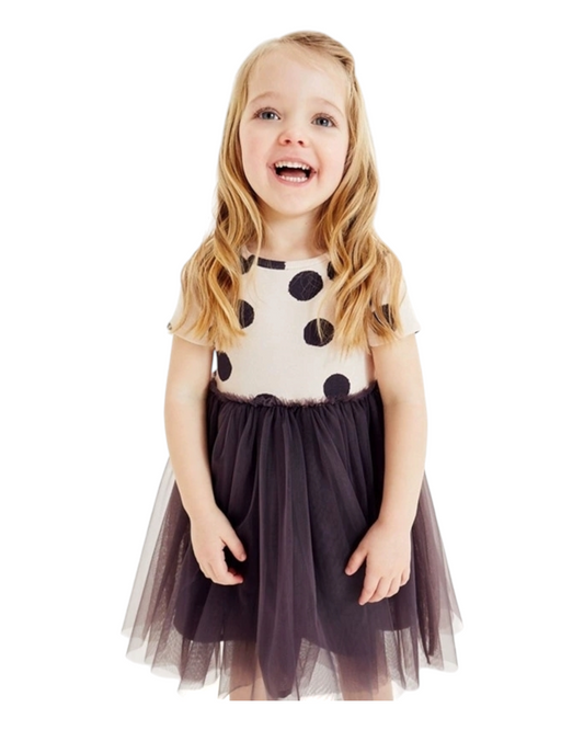 Purple Polka Dotted with Purple Tulle