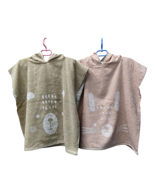 Hooded Beach Towels with Animal Face Design