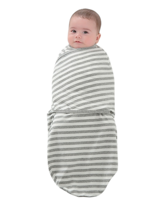 Grey Striped Baby Swaddle