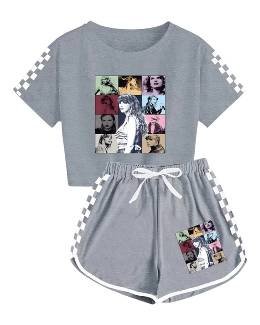 Boys Taylor Swift The Eras Tour Printed Short Sleeve Set