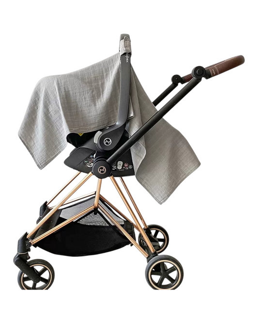Cotton Blanket Cover for Baby Stroller with Velcro