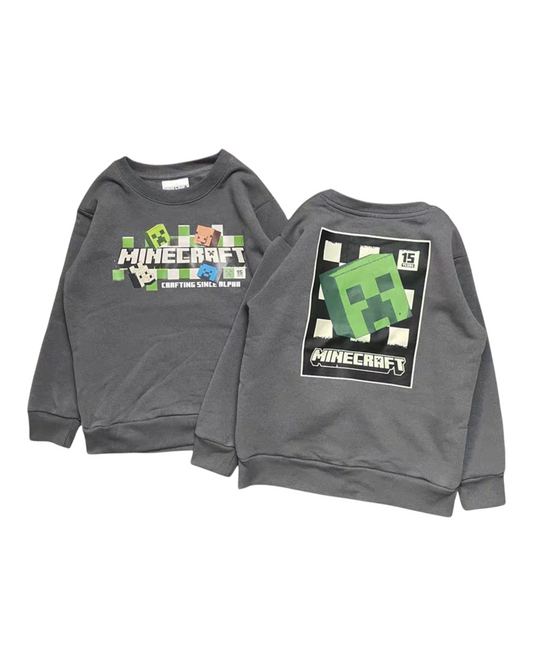 Double-Sided Grey Minecraft Sweater