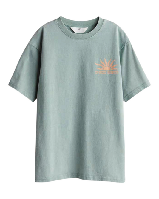 Boys' Sage Green "Chase Waves" T-Shirt