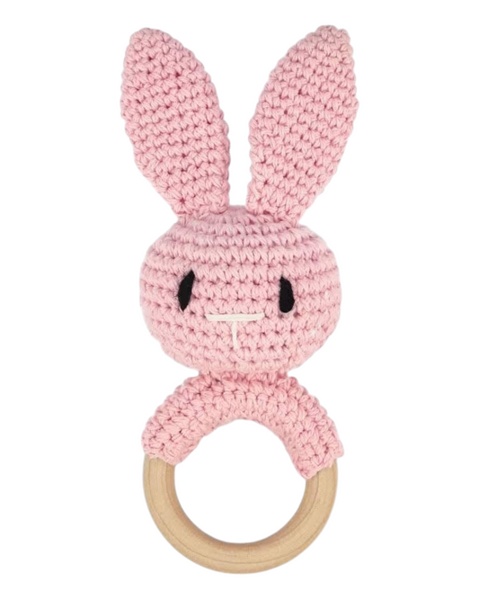 Crochet Bunny Baby Rattle