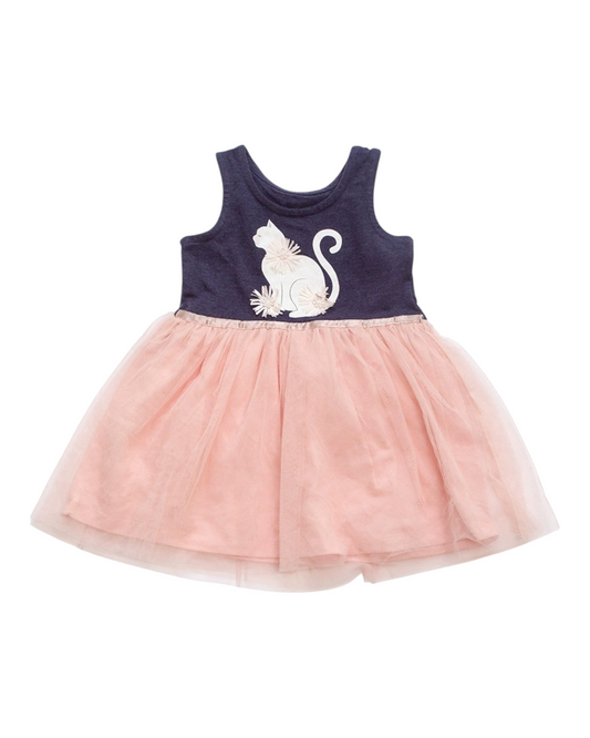 Girls' Dress with Pink Tulle Skirt