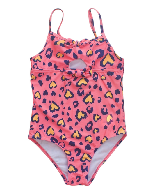 Pink Leopard Print One-Piece Swimsuit
