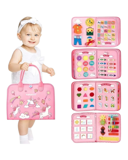 Six in One Toddler Busy Learning Book Board Bag