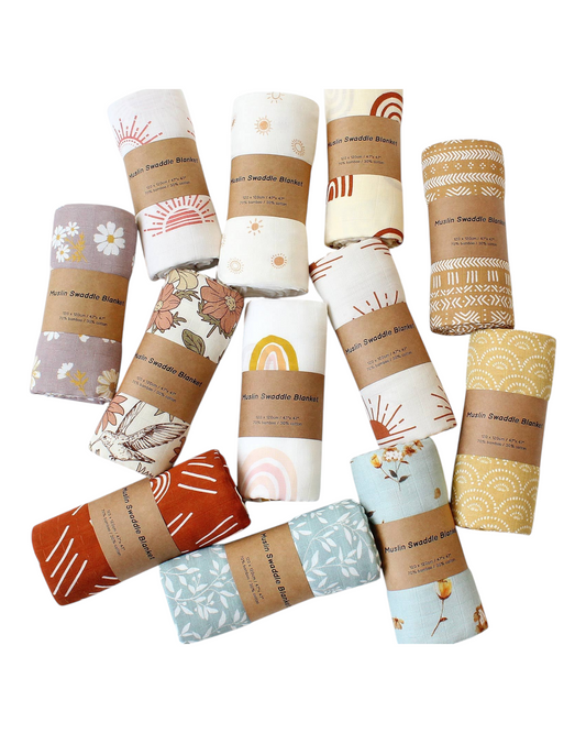 Patterned Baby Swaddle Blankets