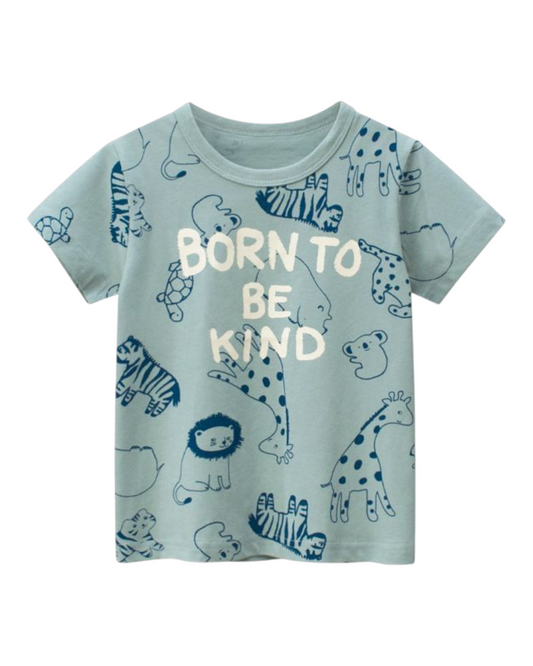 Animal Patterned 100% Cotton T-Shirt