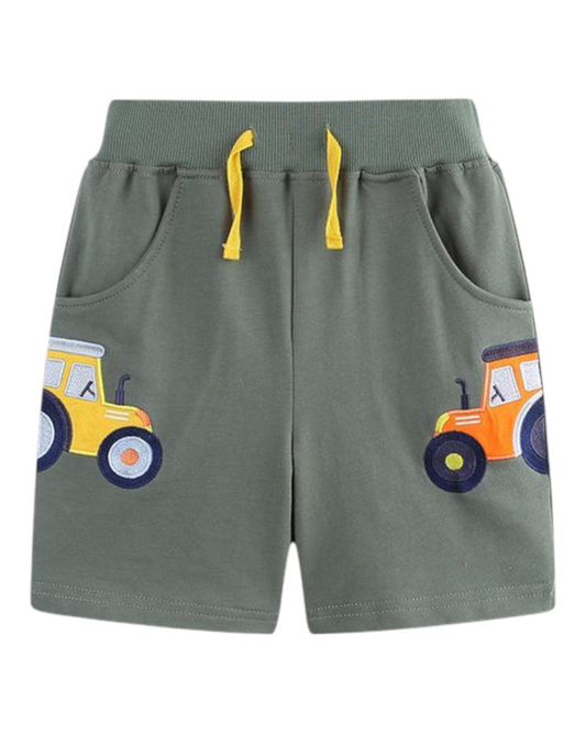 Boys' Shorts with Vehicle Patterns