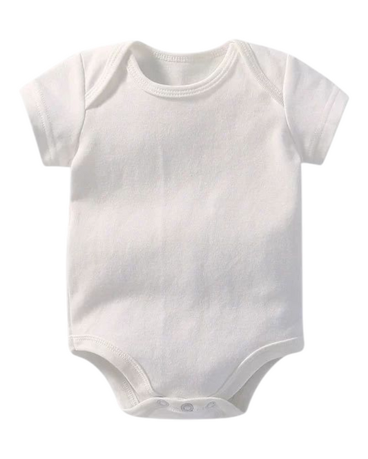 Plain White 100% Cotton Baby T-Shirt Onesie