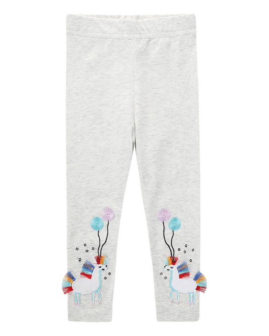 Girls' 100% Cotton Leggings with Design