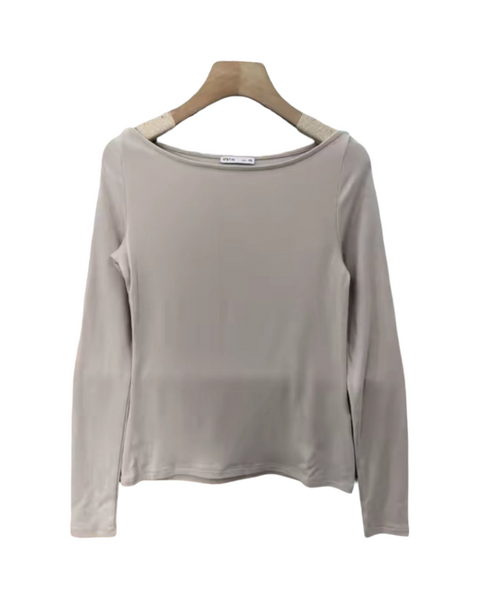 Longline Satin Top for Women Long Sleeve Casual Dressy Blouse