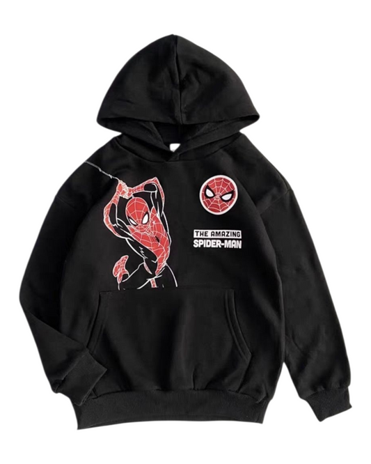Double-Sided Black Spiderman Hoodie