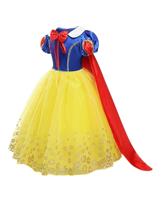 Snow White Costume Party Dress with Cape