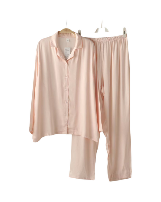 Premium Silk Satin Pajama Set – Luxury Long Sleeve Sleepwear & Loungewear