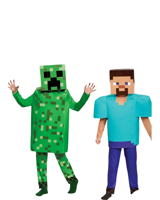 Kids Minecraft Creeper Costume Set