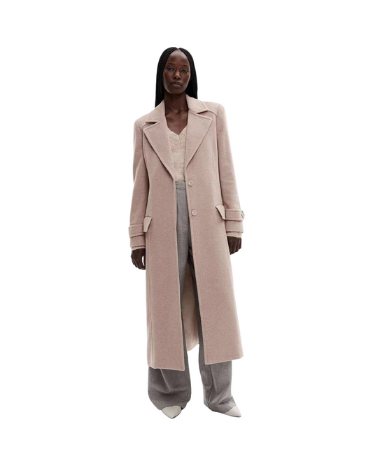 Premium Wool & Cashmere Wrap Coat- Ladies Winter Tie-Belt Overcoat