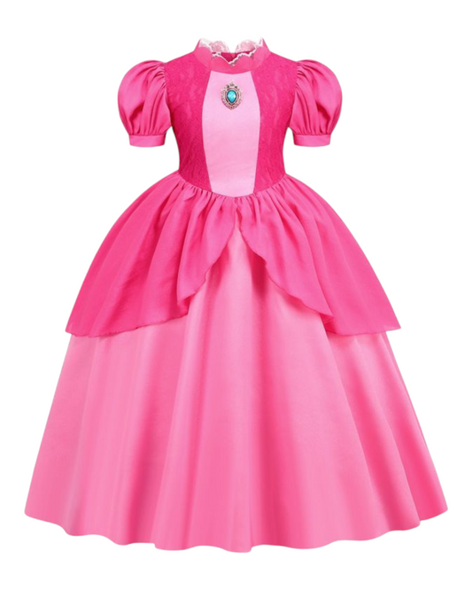 Pink Princess Peach Costume Party Dress