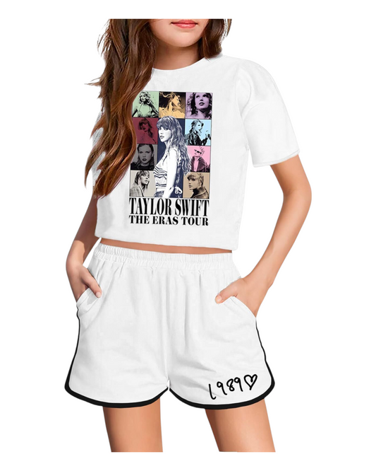 Taylor Swift Eras Tour Girls' Top and Shorts Outfit Set