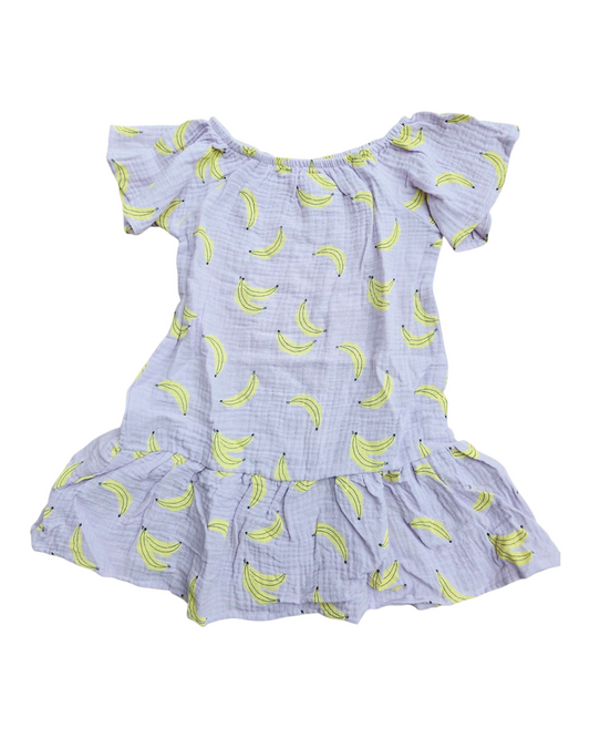 Purple Banana Ruffled Dress