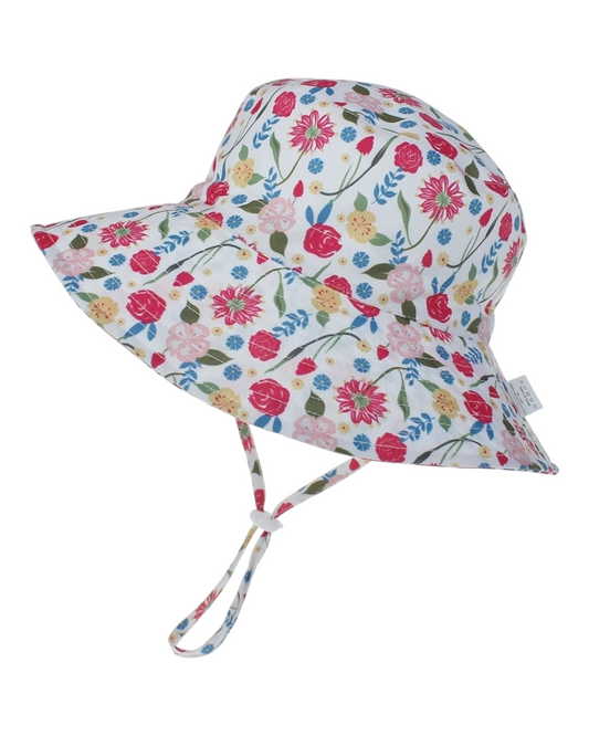Cotton Beach Hat with Chin Strap