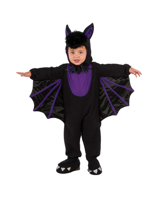 Black and Purple Polyester Bat Costume Set