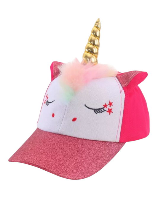 Pink Unicorn Patterned Caps