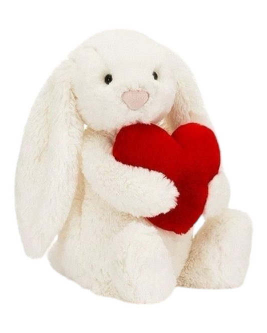Red Love Heart Soft Bunny