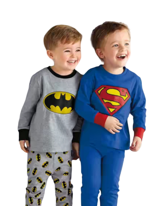 Boys' Long-Sleeved Batman Patterned Pyjamas
