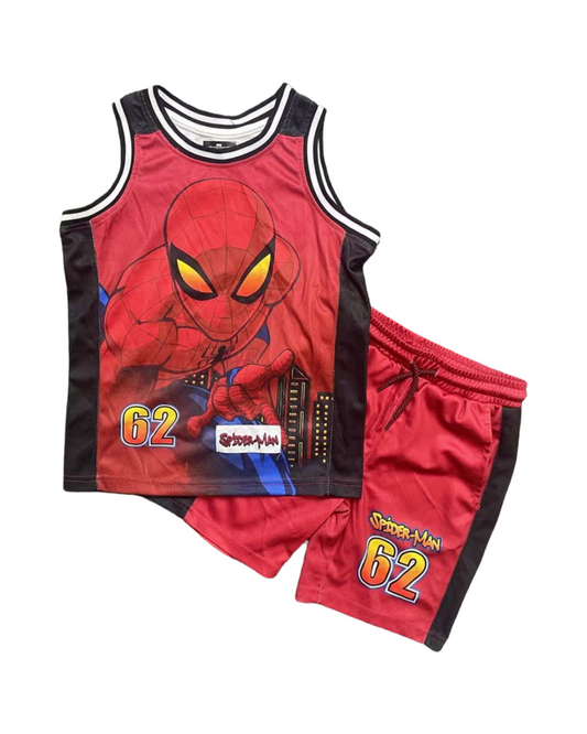 Spider-Man Graphic Boys Tank Top and Short Set