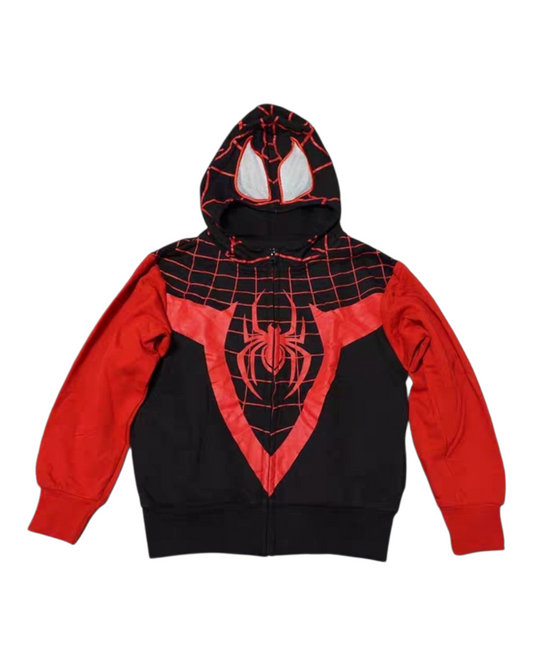 Boys' Spiderman Zip-Up Hooded Jacket