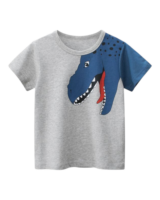Graphic T-Shirt with Dinosaur Design