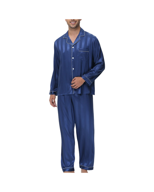 Men's Casual Stripe Pajama Set
