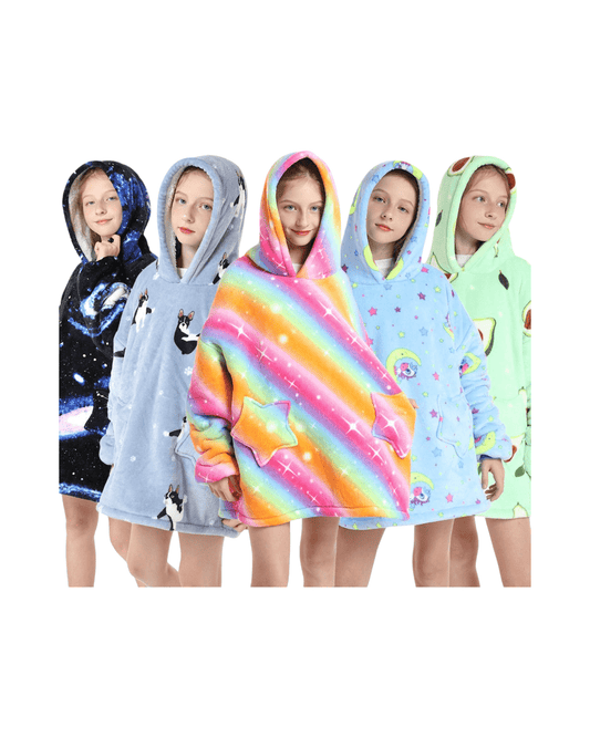 Oversized Fluffy Kids Oodie Blanket – Ultra-Soft & Warm