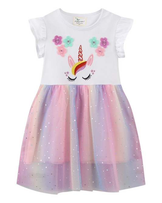 Unicorn Dress with Tulle Skirt